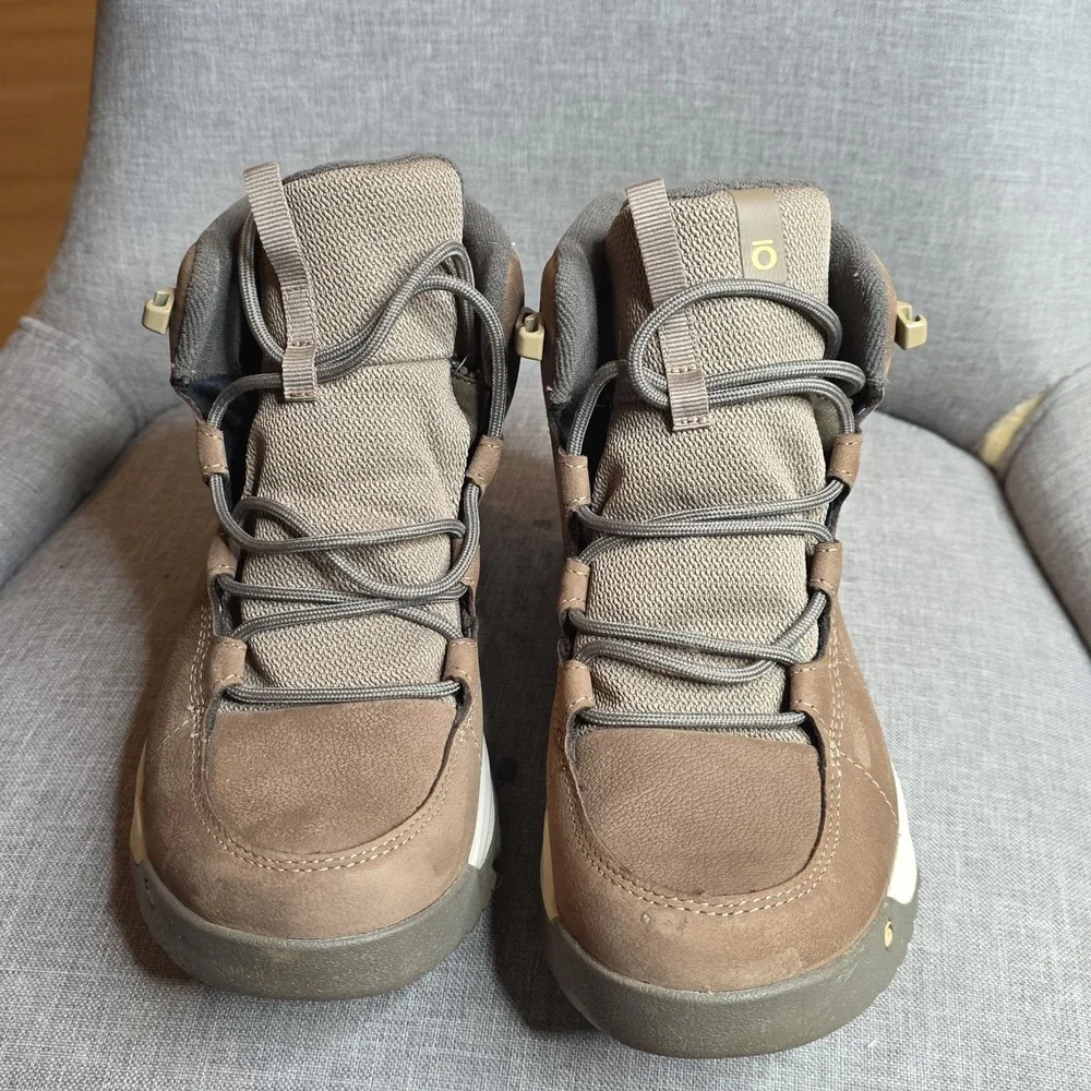 Oboz Sypes Mid B-DRY Waterproof Hiking Boots Mens 8.5 Brown Leather Freeze Guard